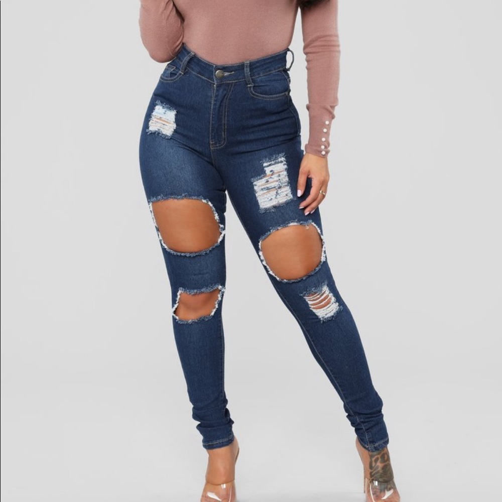 Fashion nova ripped jeans! Brand new with tags